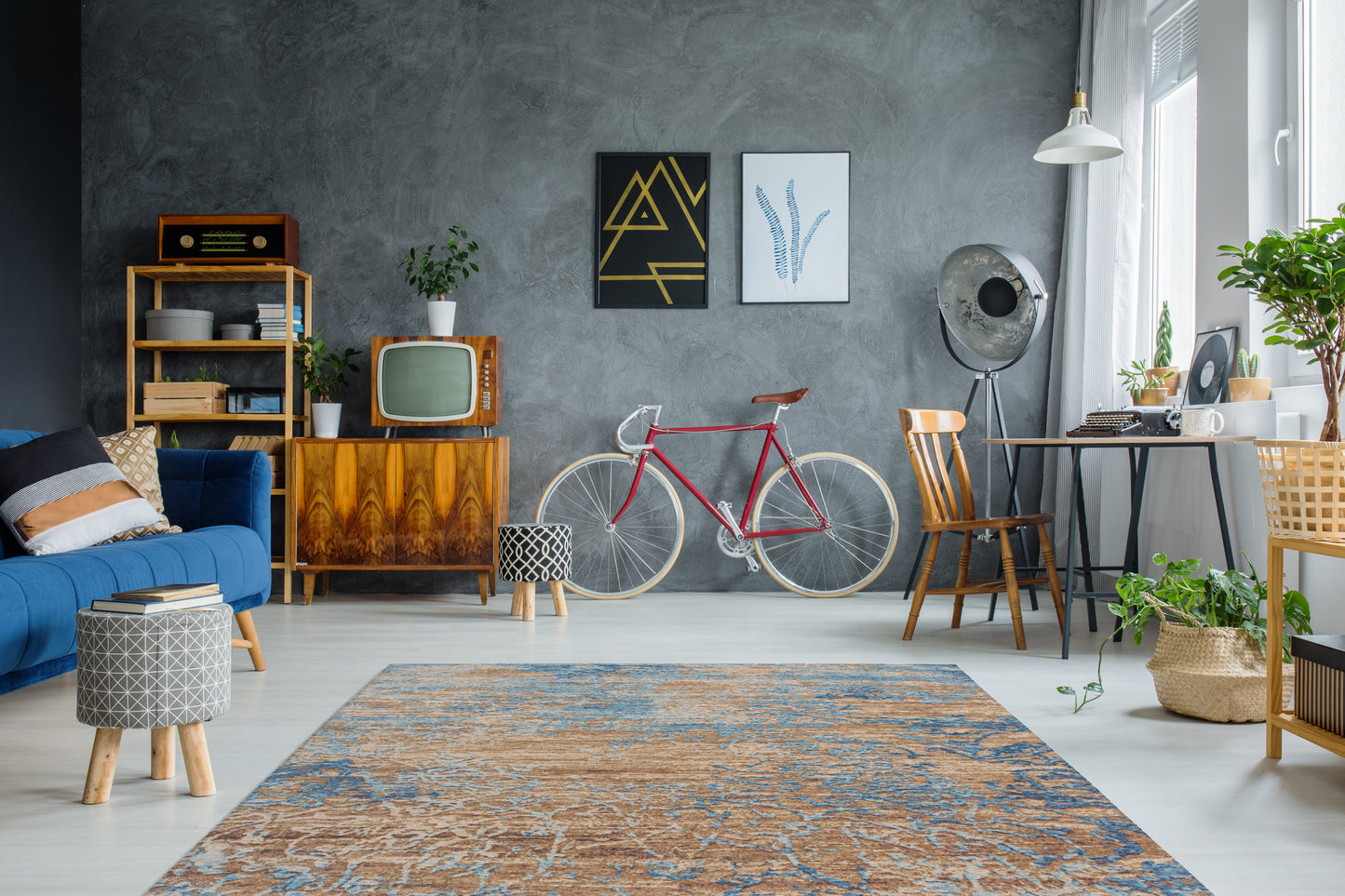 LaleeAvenue Vloerkleed Blaze 600 Blauw / Beige
