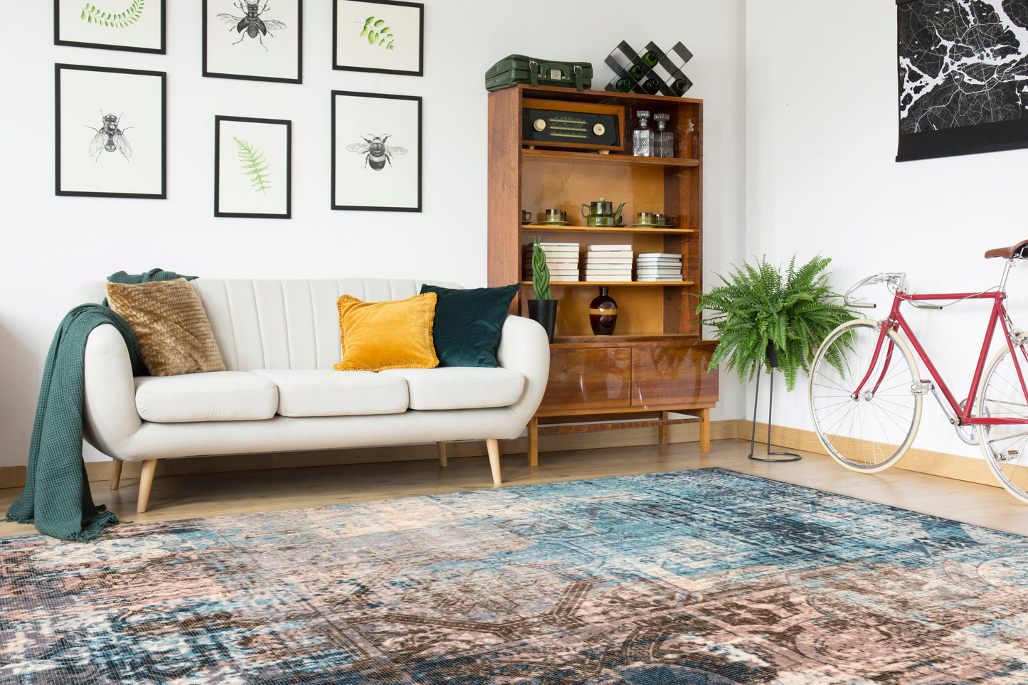 LaleeAvenue Vloerkleed Indiana 300 Blauw / Bruin