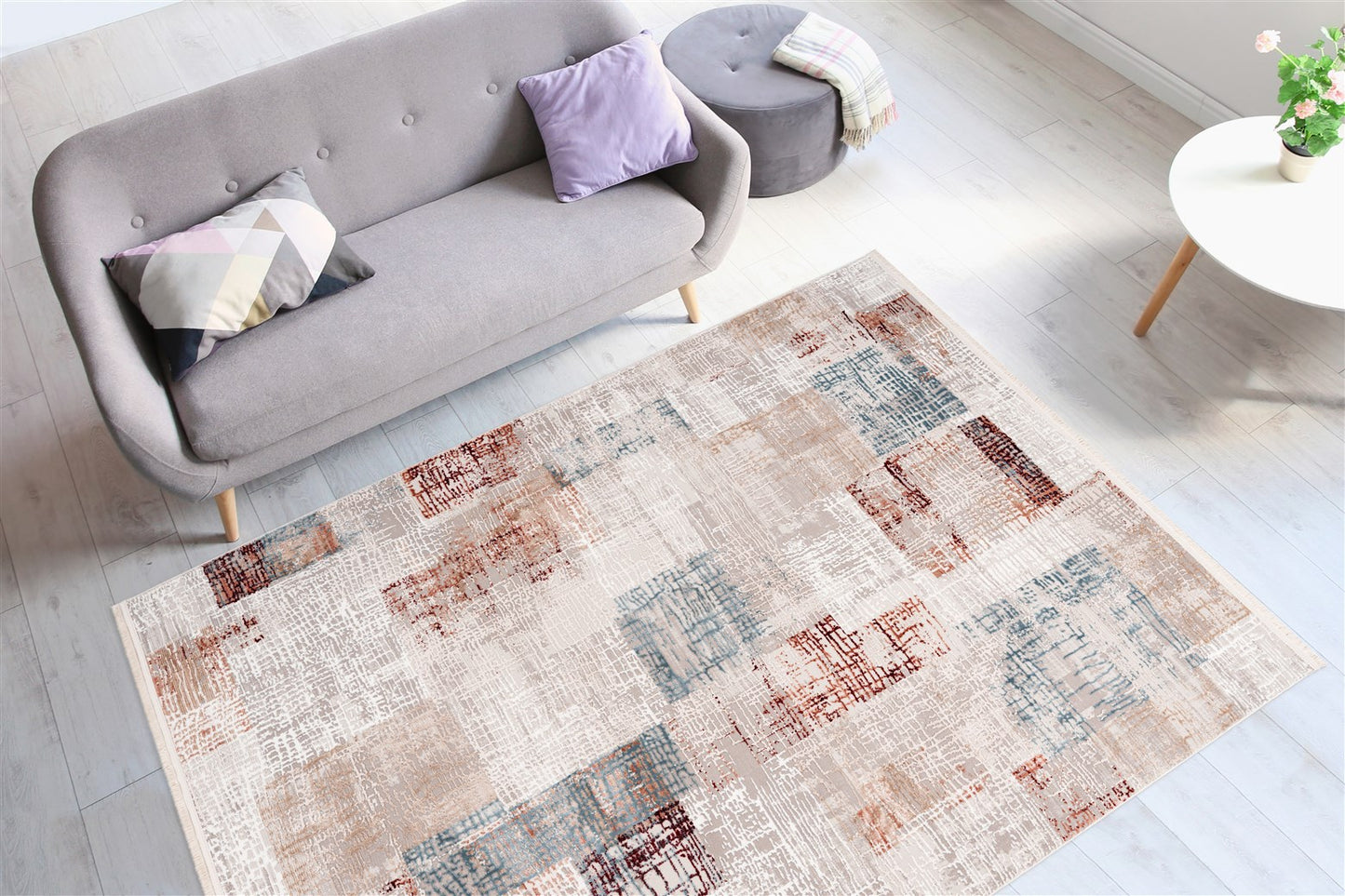 LaleeAvenue Vloerkleed Akropolis 425 Grijs/Lichtroze