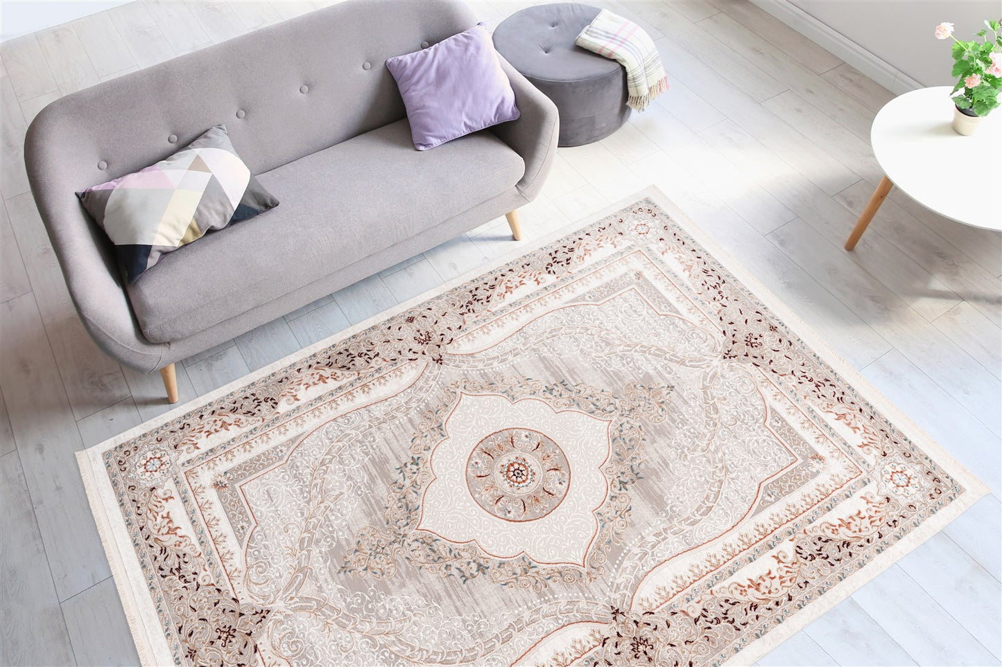 LaleeAvenue Vloerkleed Akropolis 525 Grijs/Lichtroze