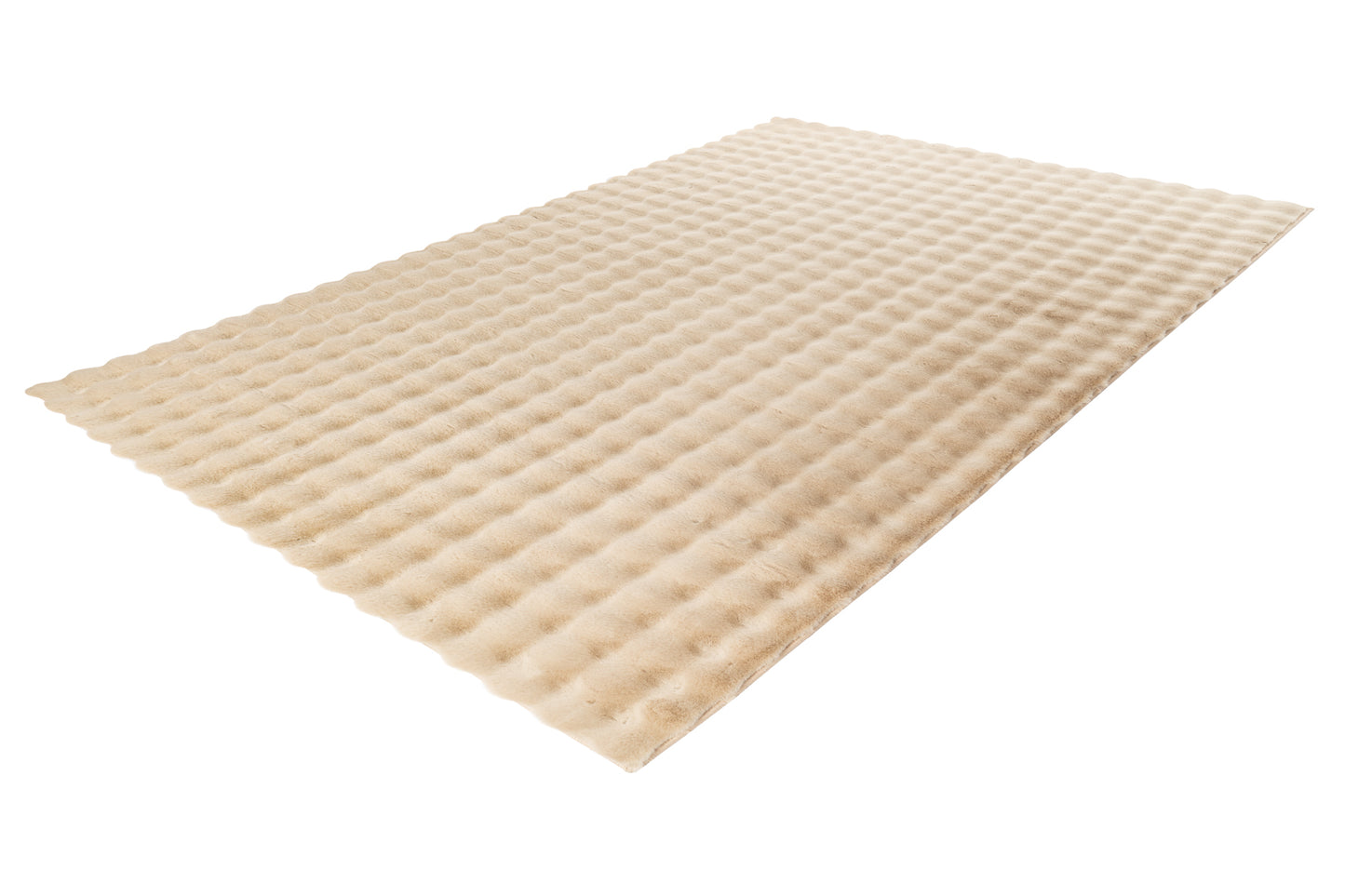 Lalee.Avenue Vloerkleed My Aspen beige van schuin boven gefotografeerd