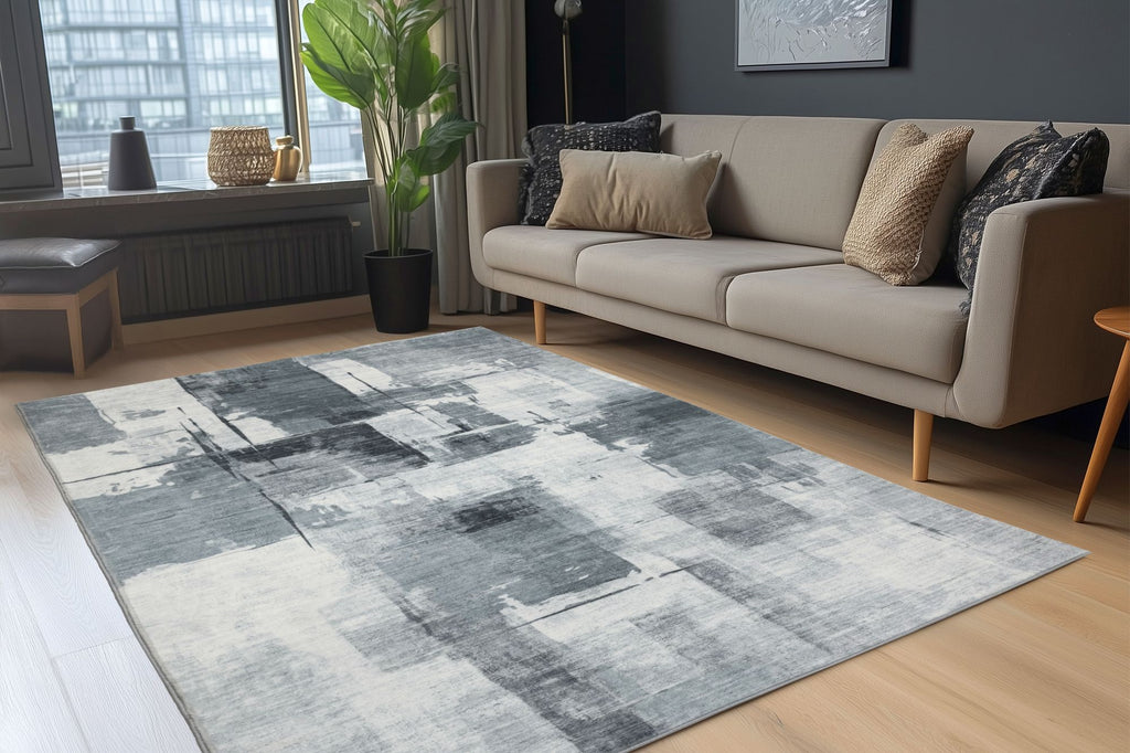 Vloerkleed Posh 300 grijs – machinegeweven en zacht van Lalee.Avenue