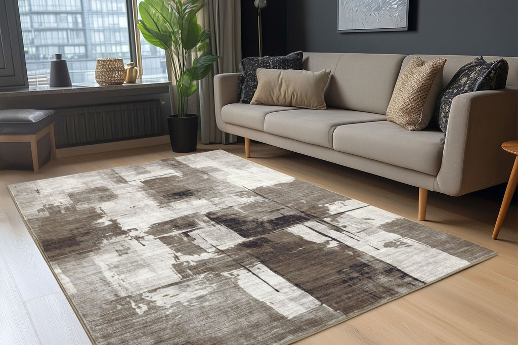 Vloerkleed Posh 300 taupe – machinegeweven en zacht van Lalee.Avenue