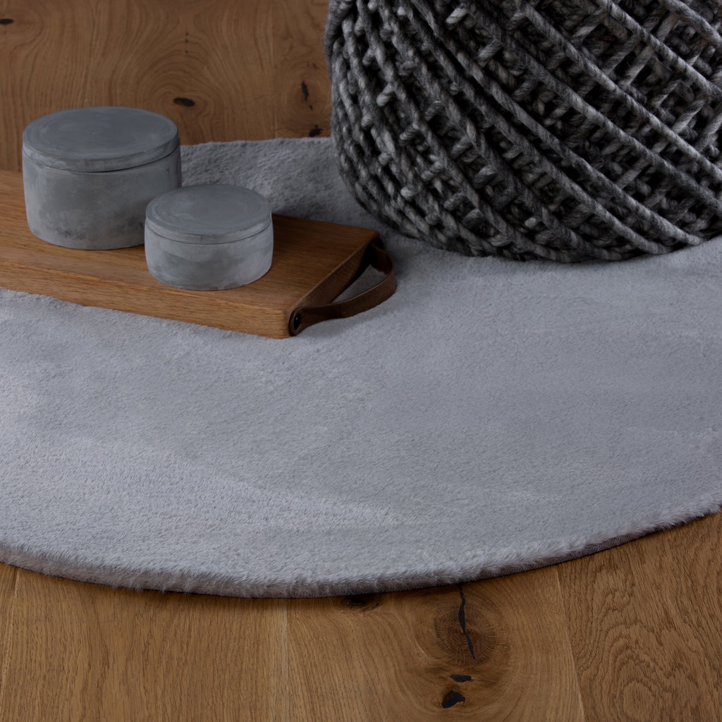 Vloerkleed My Cha Cha Rond zilver – handgetuft en zacht