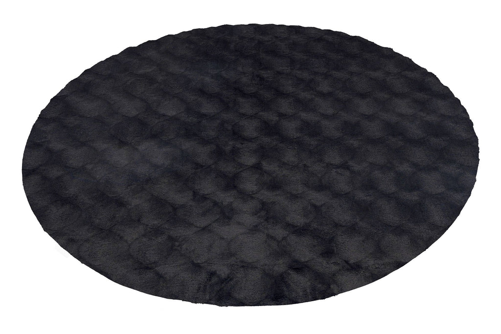 Vloerkleed Diamond Cut 800 Rond antraciet – machinegeweven en zacht van Lalee.Avenue