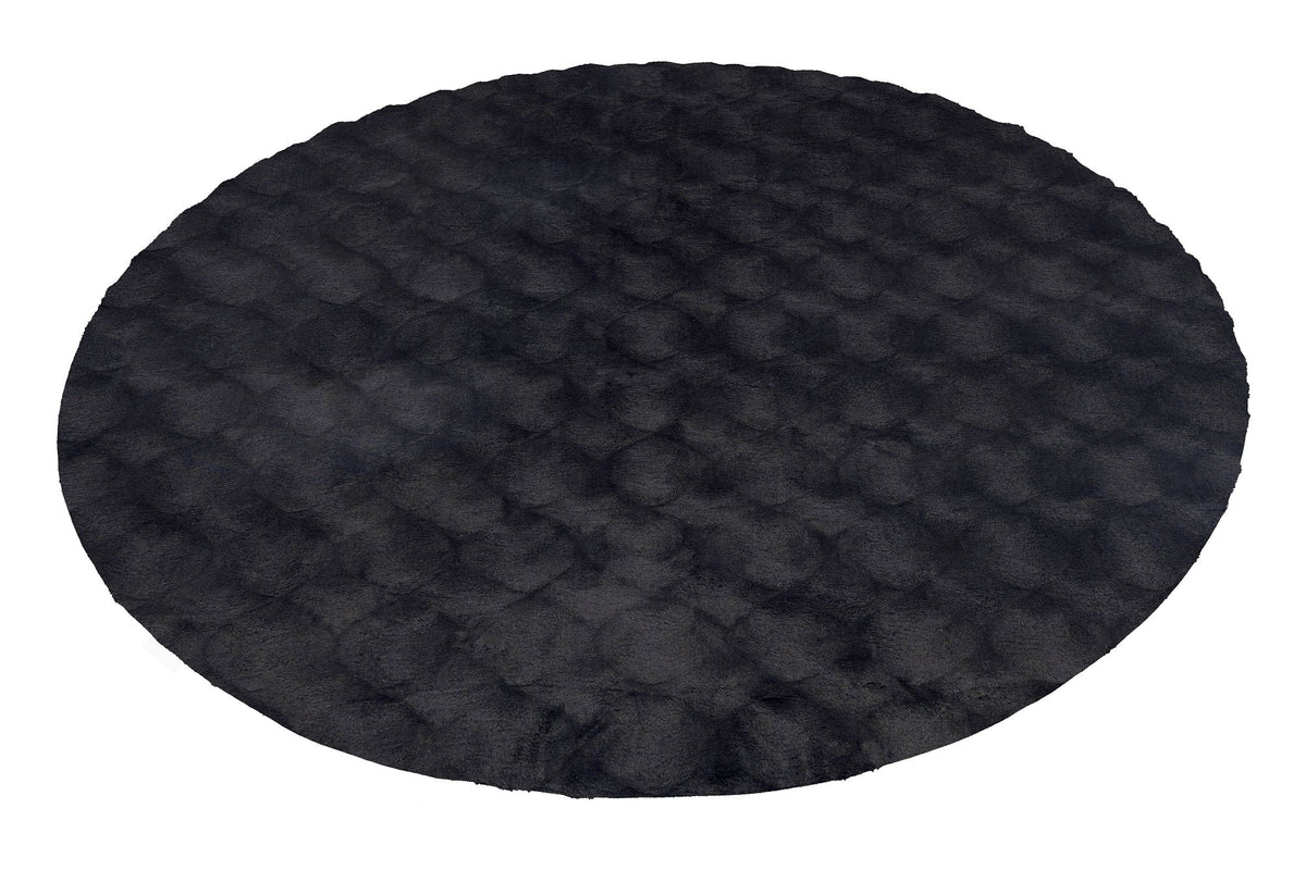 Vloerkleed Diamond Cut 800 Rond antraciet – machinegeweven en zacht van Lalee.Avenue