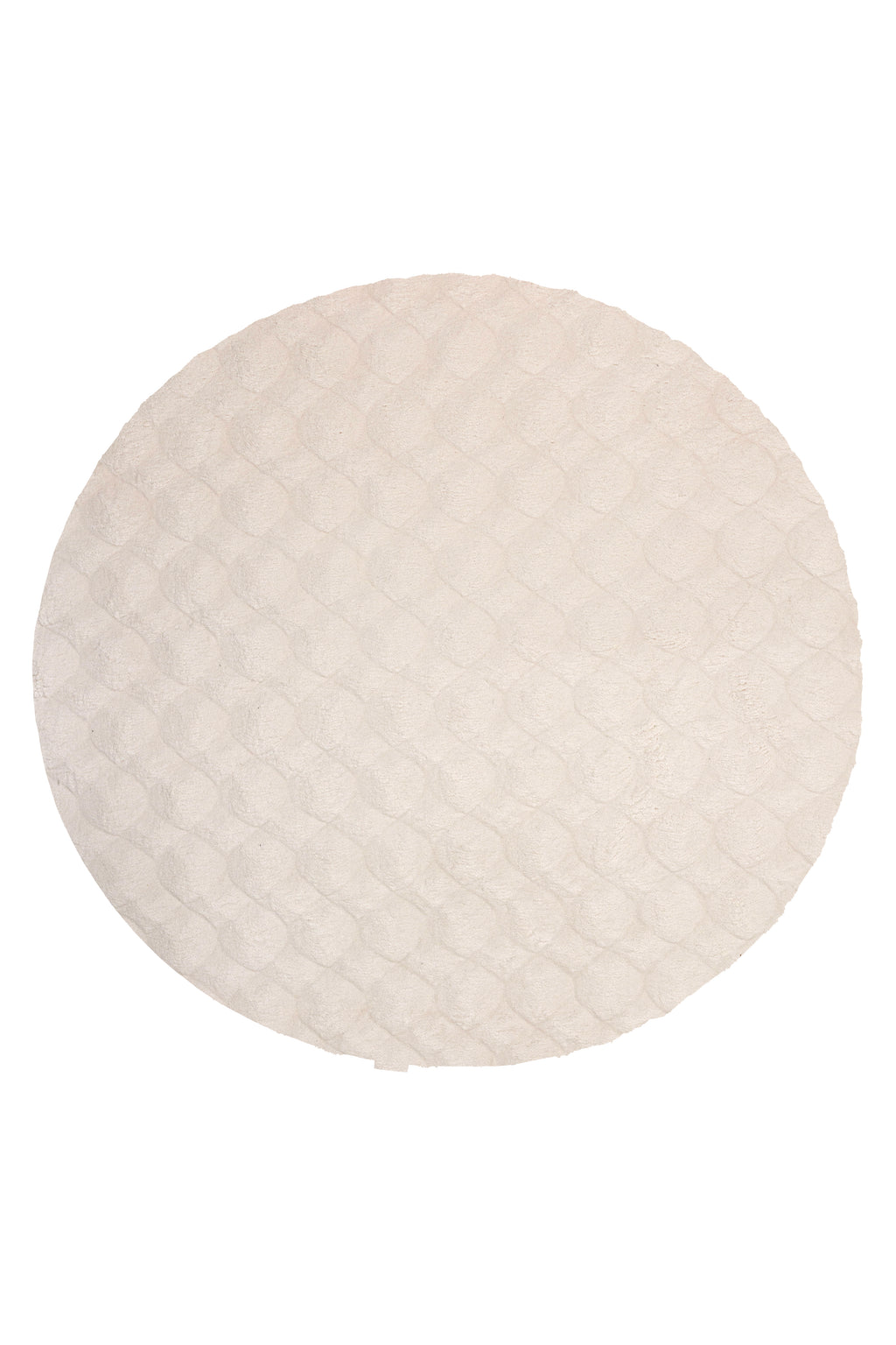 Vloerkleed Diamond Cut 800 Rond crème – machinegeweven en zacht van Lalee.Avenue