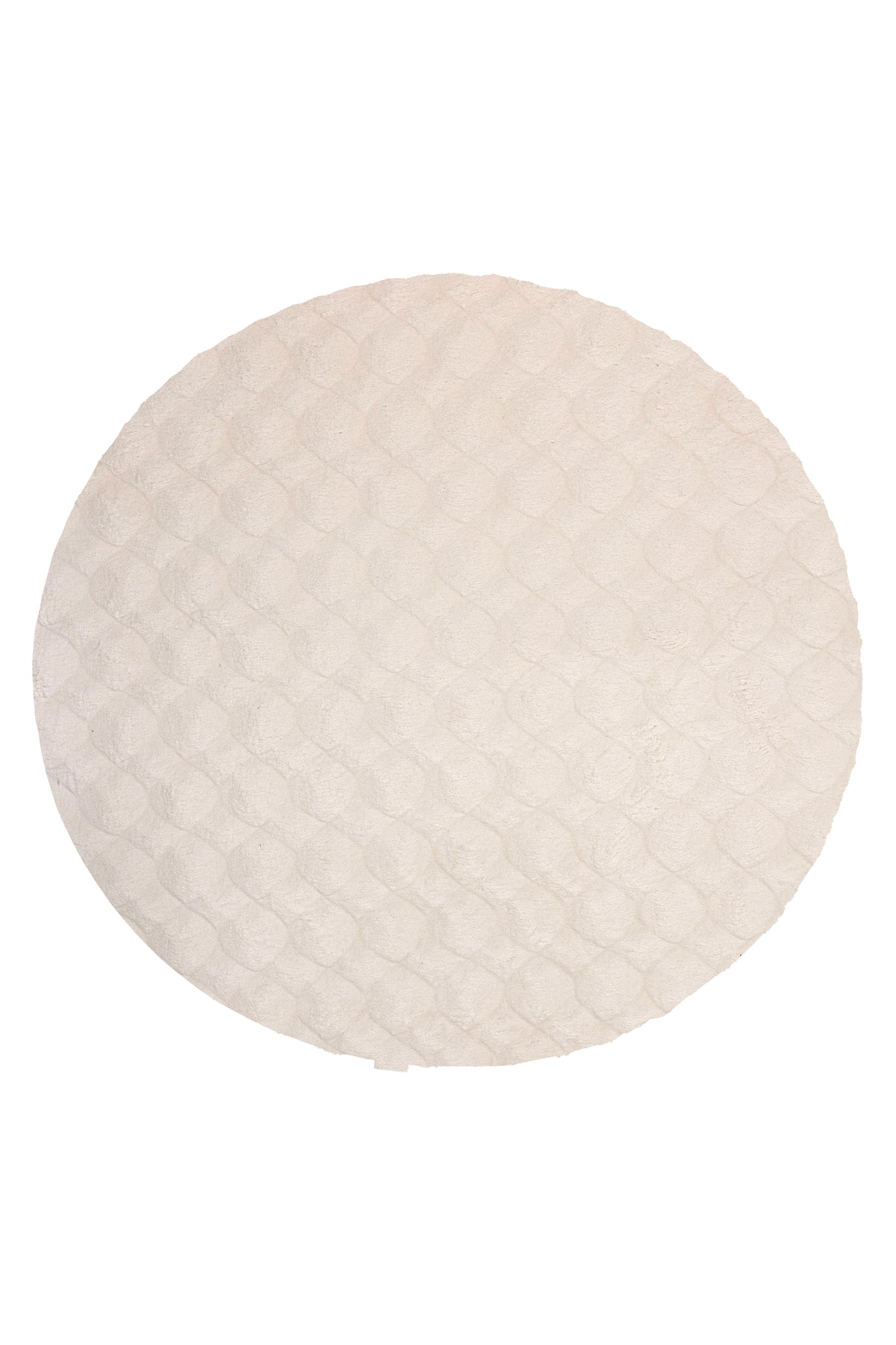 Vloerkleed Diamond Cut 800 Rond crème – machinegeweven en zacht van Lalee.Avenue