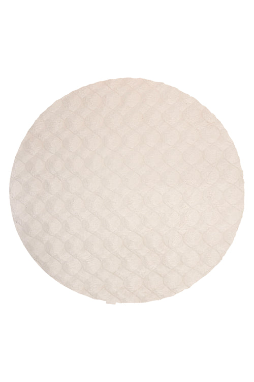 Vloerkleed Diamond Cut 800 Rond crème – machinegeweven en zacht van Lalee.Avenue