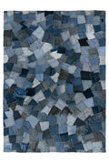 Vloerkleed Denim Pocket blauw – handgenaaid en zacht van Lalee.Avenue