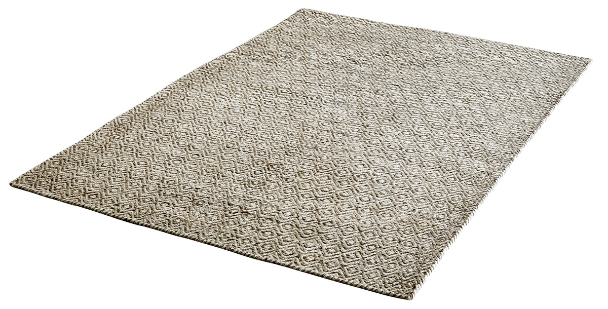 Vloerkleed My Jaipur taupe – handgeweven en zacht schuine weergave