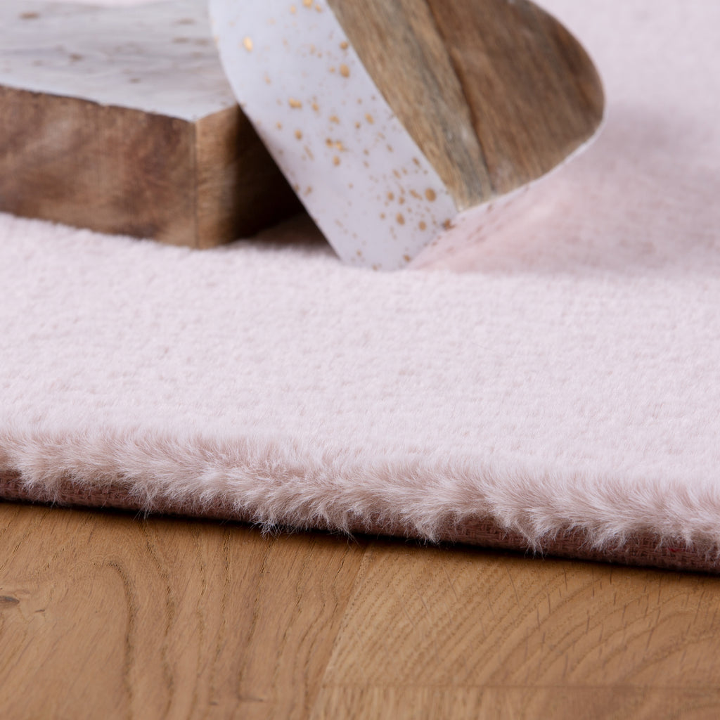 My Cha Cha rond poederroze vloerkleed – detailfoto
