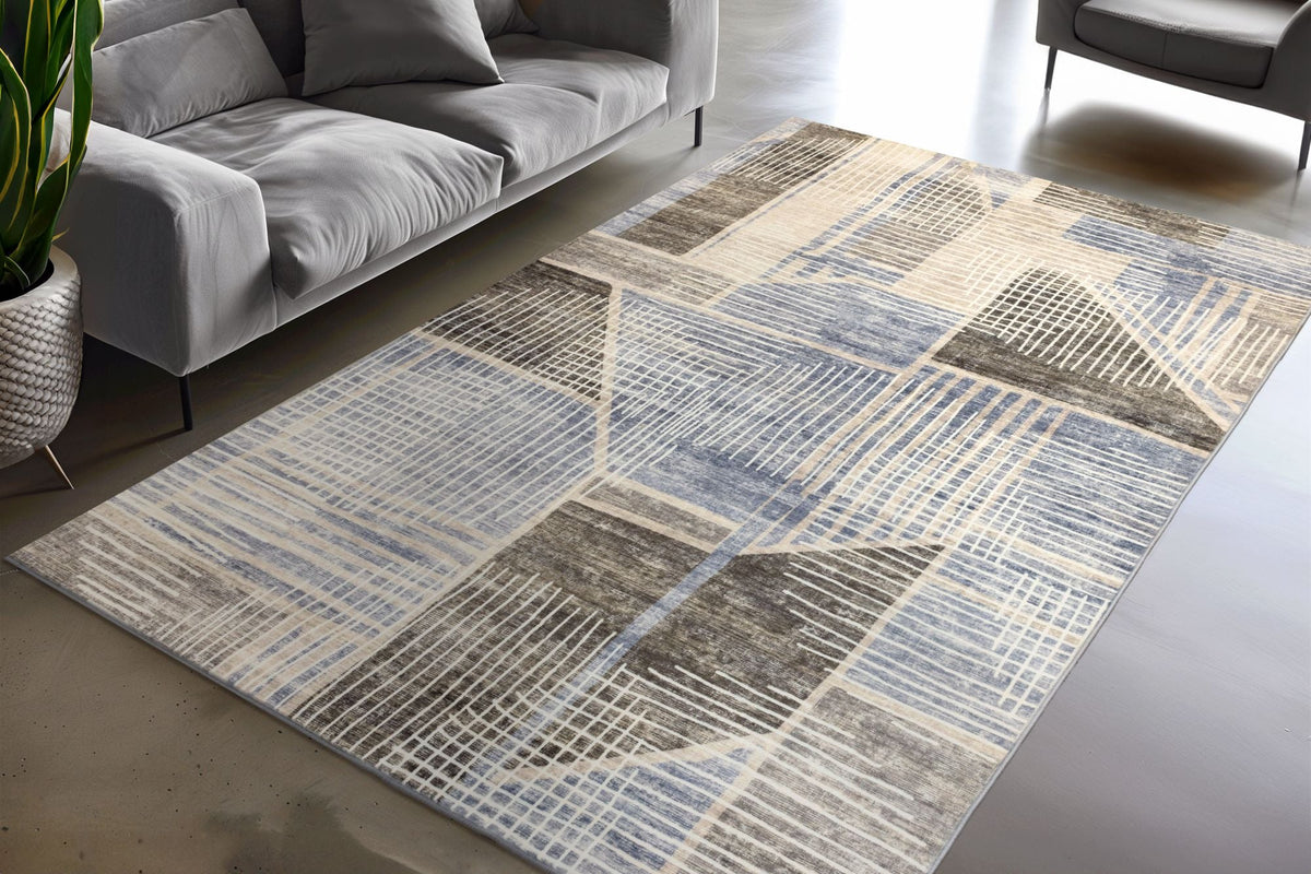 Vloerkleed Avantgarde 104 taupe – machinegeweven en zacht - Lalee.Avenue