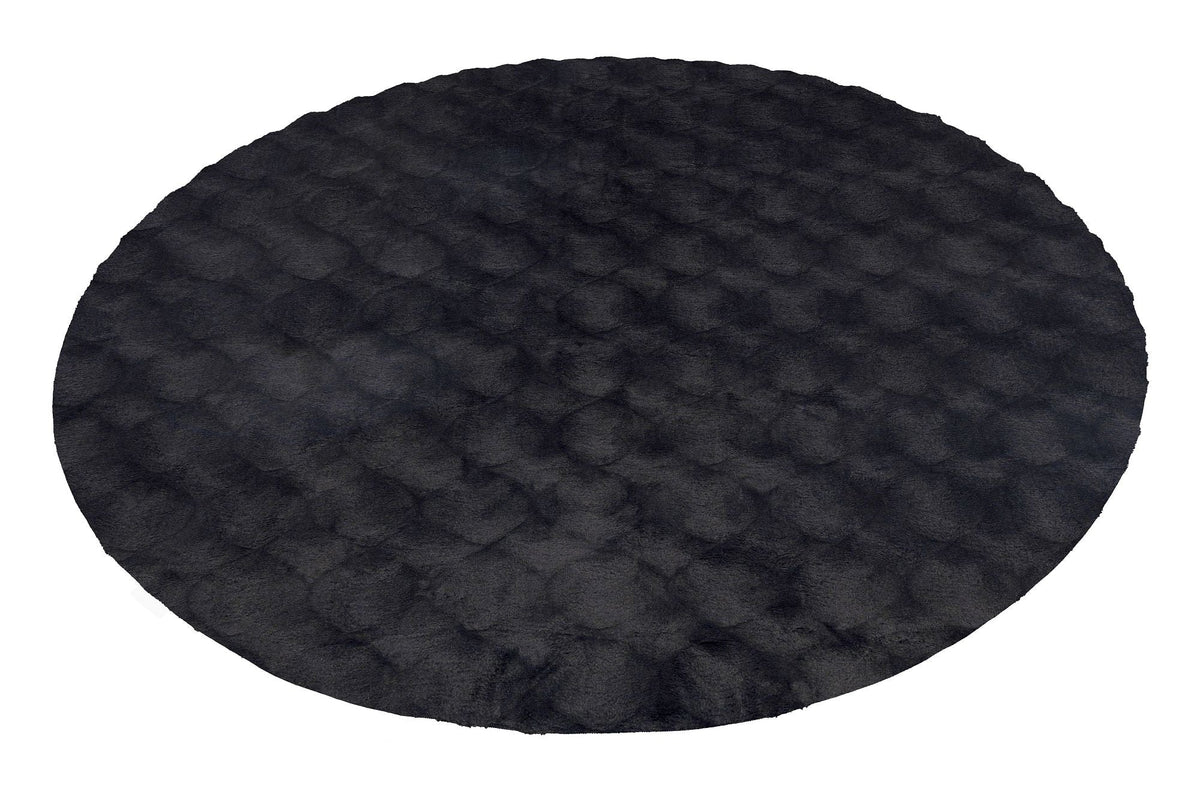 Vloerkleed Diamond Cut 800 Rond antraciet – machinegeweven en zacht - Lalee.Avenue