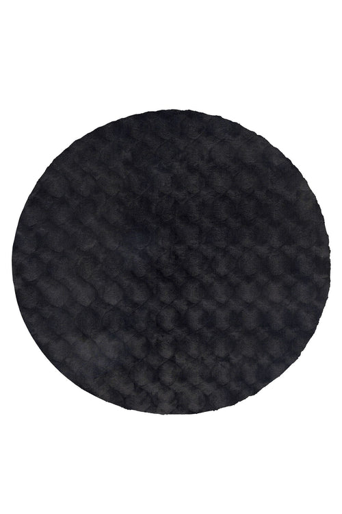 Vloerkleed Diamond Cut 800 Rond antraciet – machinegeweven en zacht - Lalee.Avenue