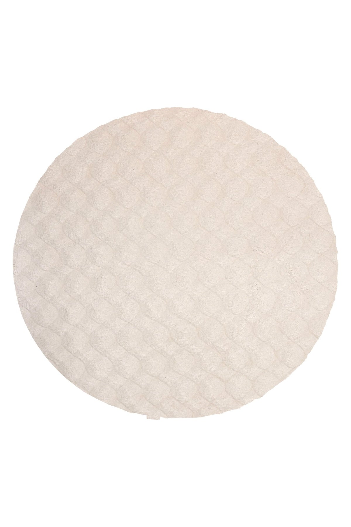 Vloerkleed Diamond Cut 800 Rond crème – machinegeweven en zacht - Lalee.Avenue