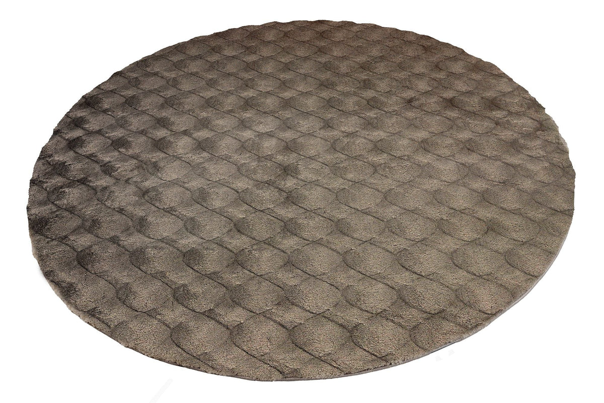 Vloerkleed Diamond Cut 800 Rond grijs – machinegeweven en zacht - Lalee.Avenue