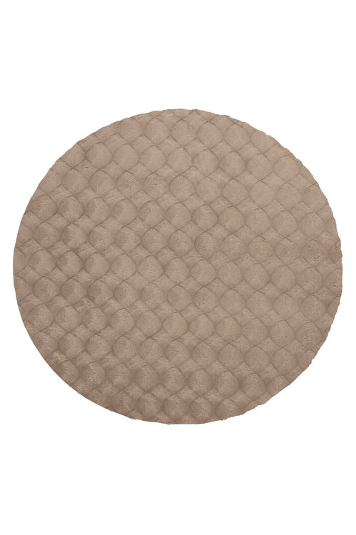 Vloerkleed Diamond Cut 800 Rond taupe – machinegeweven en zacht - Lalee.Avenue