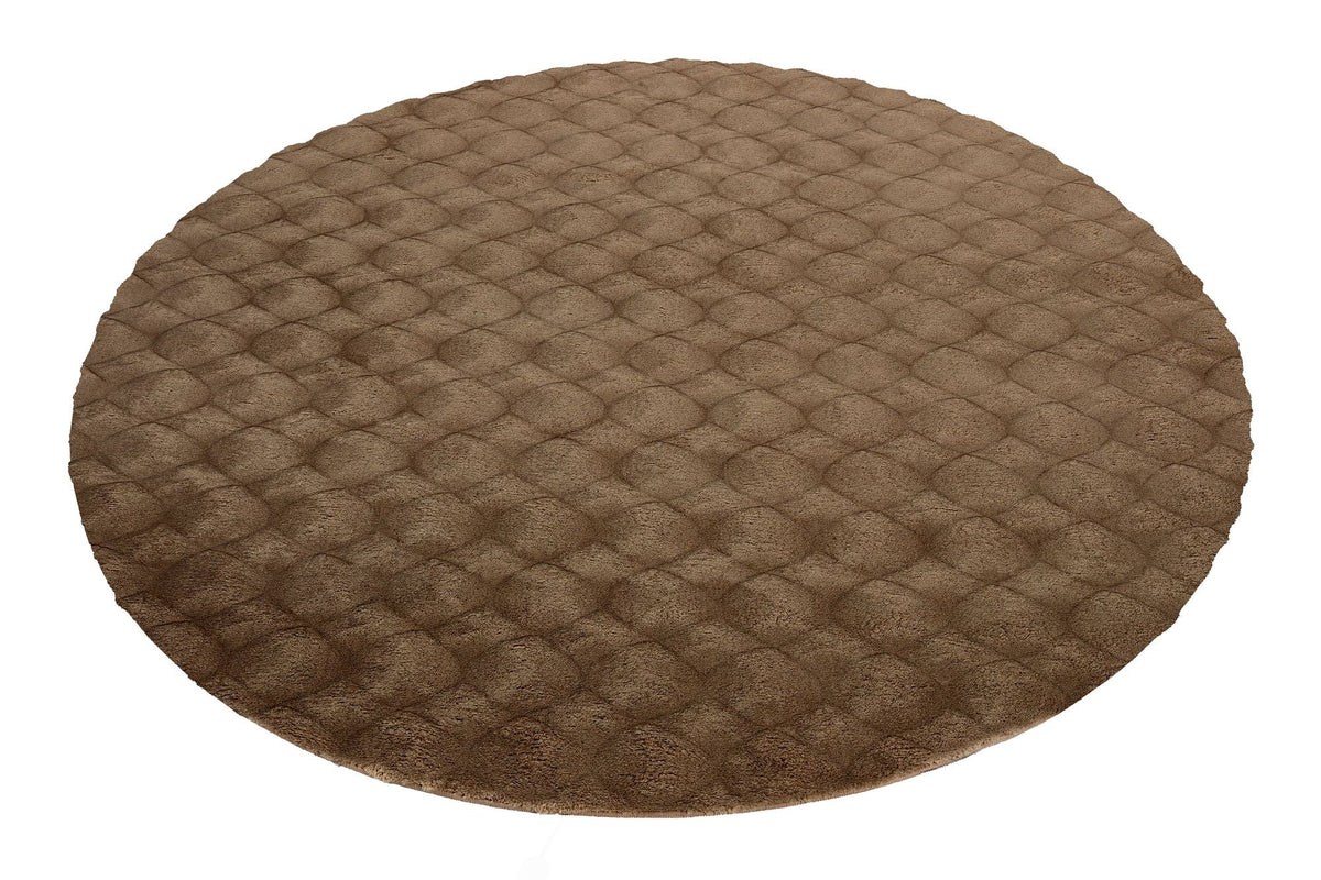 Vloerkleed Diamond Cut 800 Rond taupe – machinegeweven en zacht - Lalee.Avenue