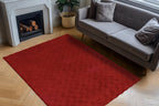 Vloerkleed Diamond Cut 800 rood – machinegeweven en zacht - Lalee.Avenue