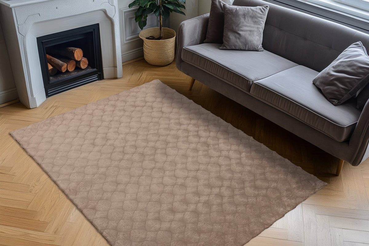 Vloerkleed Diamond Cut 800 taupe – machinegeweven en zacht - Lalee.Avenue