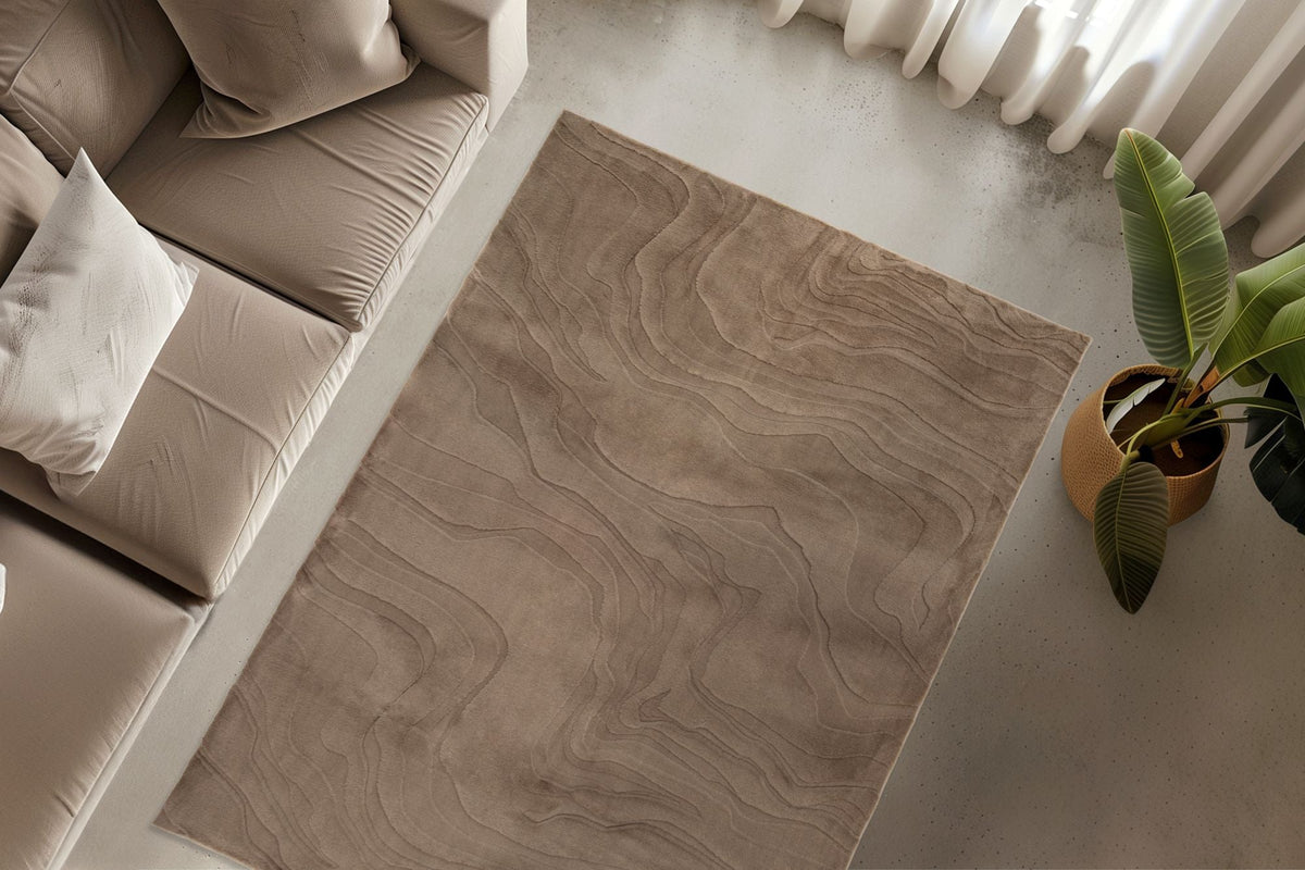 Vloerkleed Interstellar 500 taupe – machinegeweven en zacht - Lalee.Avenue