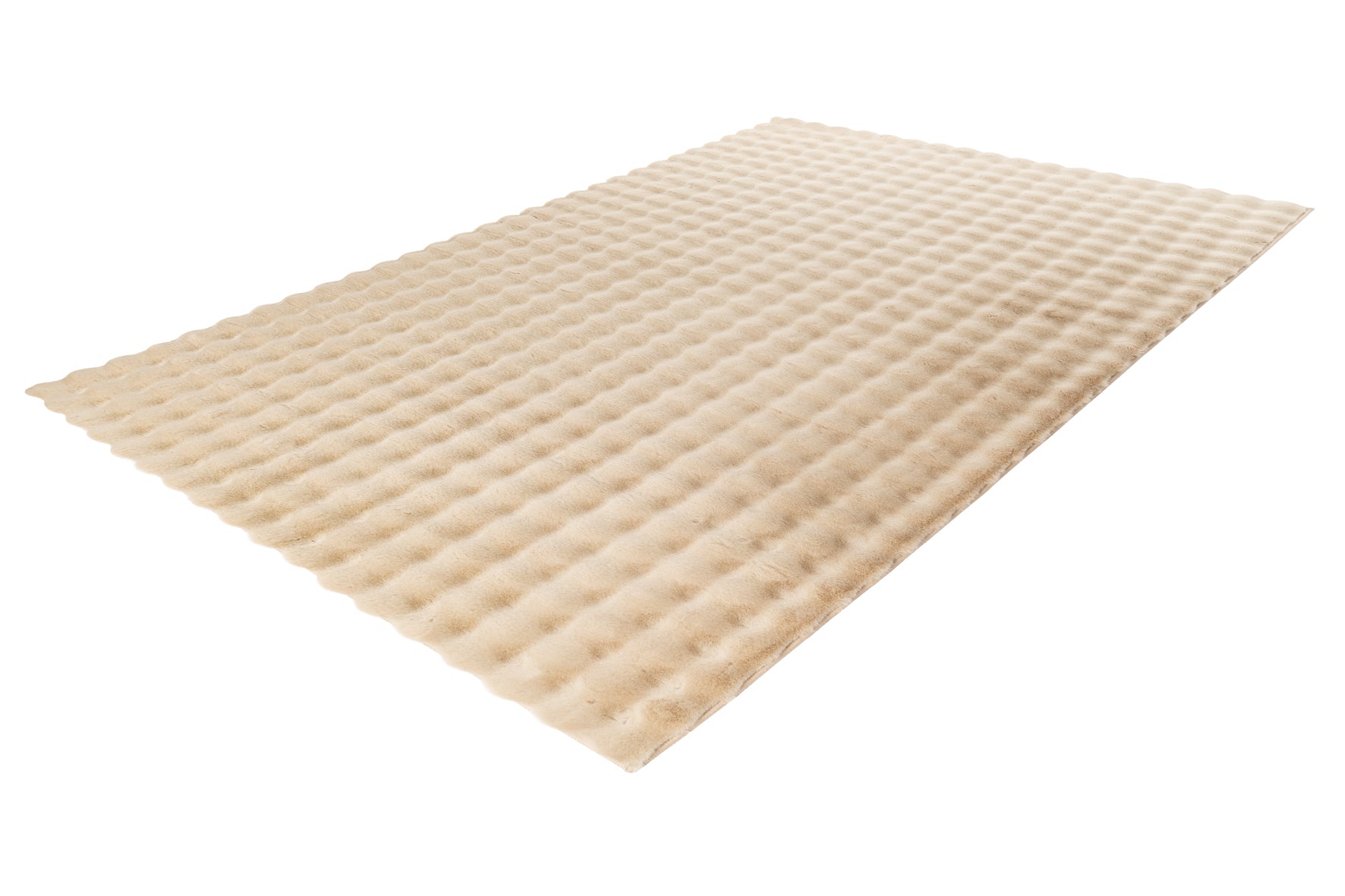 Lalee.Avenue Vloerkleed My Aspen beige van schuin boven gefotografeerd