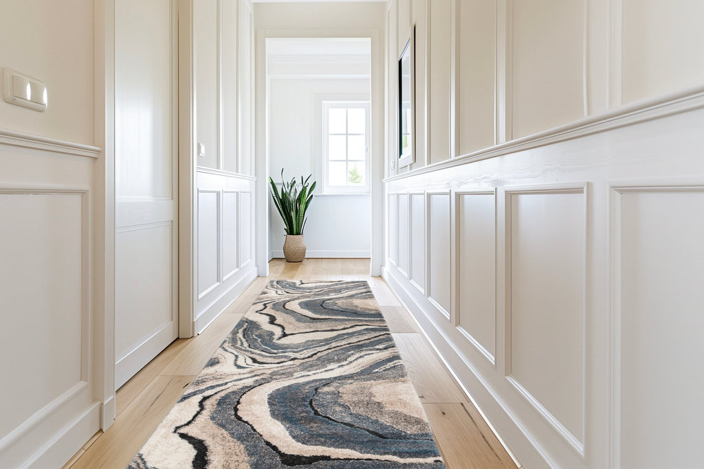 Vloerkleed My Bologna 461 blauw loper – polypropyleen & polyester - Lalee.Avenue