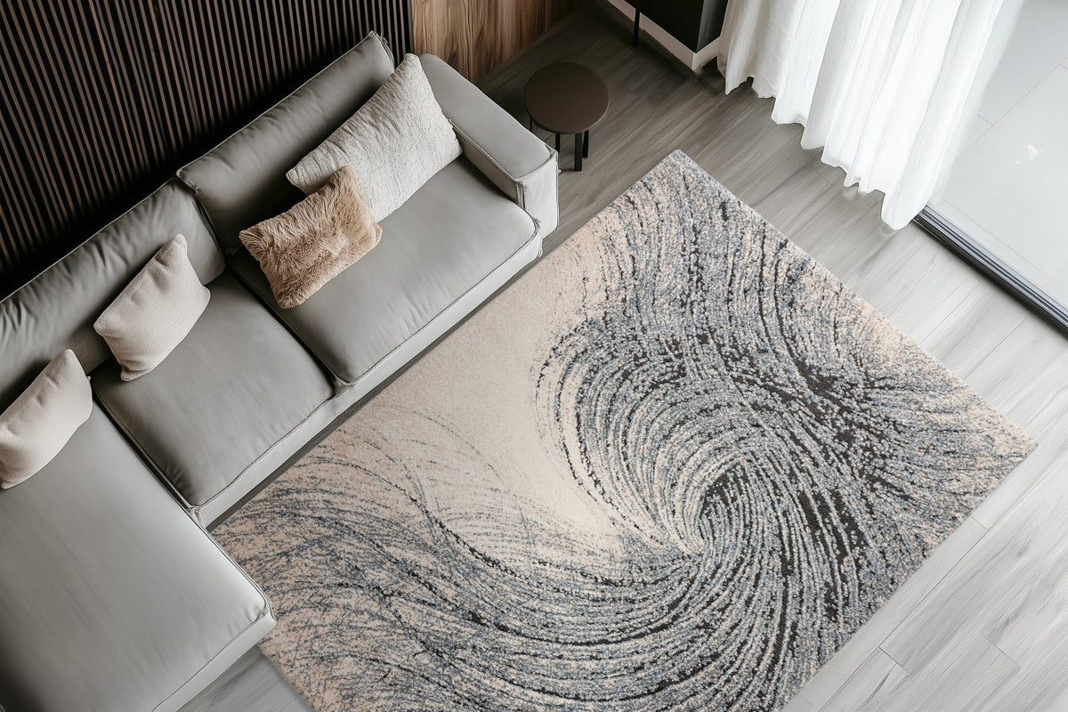 Vloerkleed My Bologna 462 blauw – machinegeweven en zacht - Lalee.Avenue