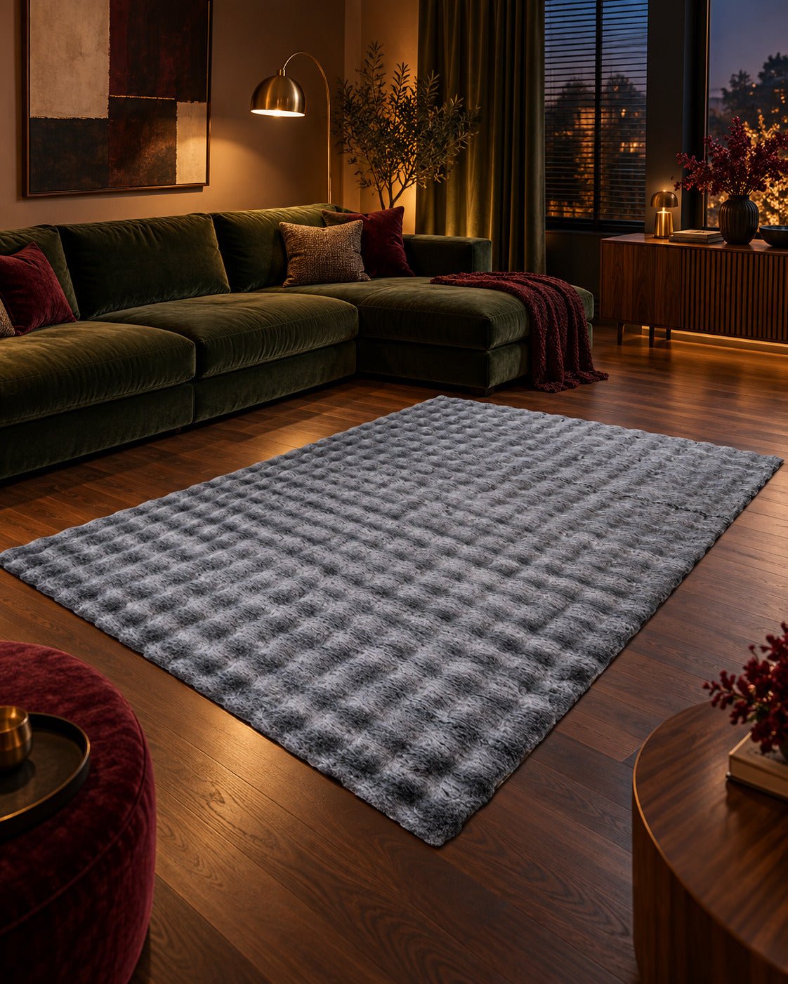 Vloerkleed My Calypso antraciet - handgetuft en zacht - LaleeAvenue