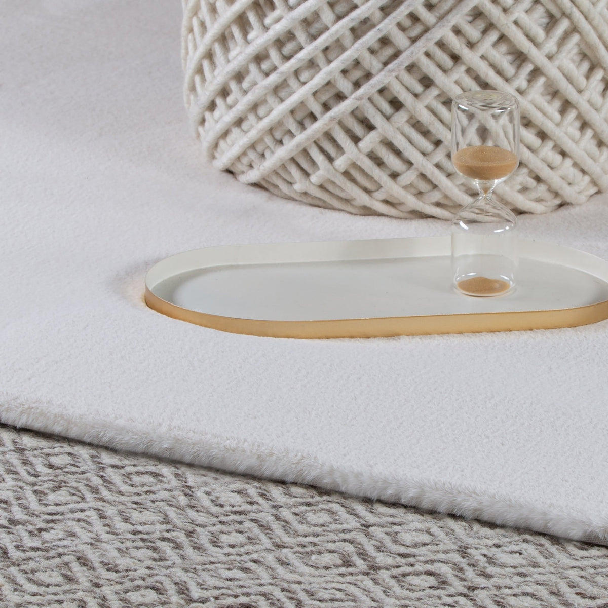 Vloerkleed My Cha Cha crème – handgetuft en zacht - Lalee.Avenue
