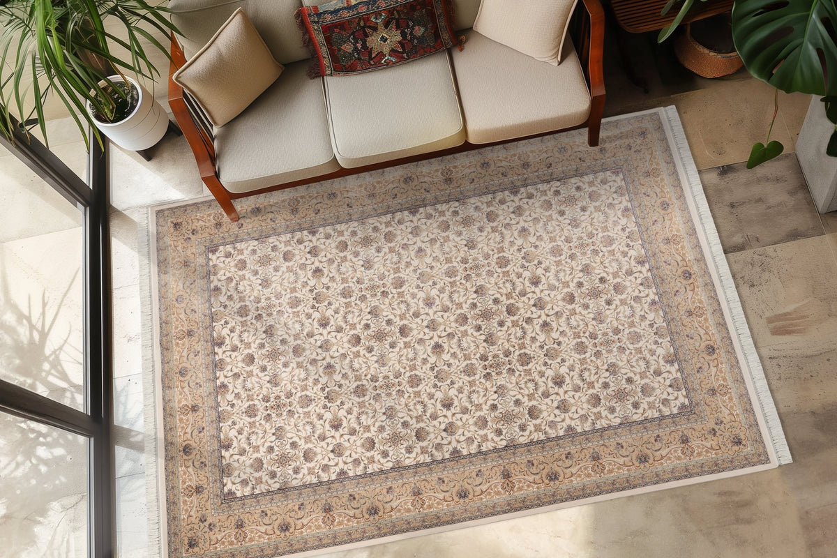 Vloerkleed My Farah Diba 947 crème – machinegeweven en zacht - Lalee.Avenue