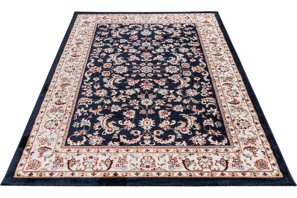 Vloerkleed My Isfahan 741 marineblauw – machinegeweven en zacht - Lalee.Avenue