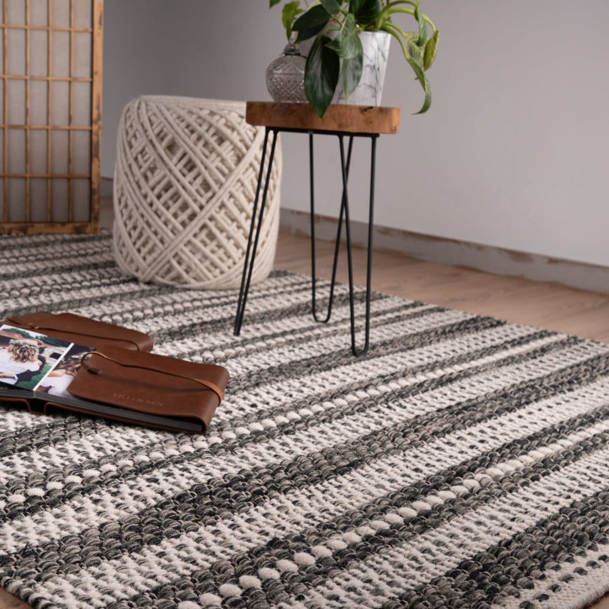 Vloerkleed My Jaipur 335 grijs – handgeweven en stijlvol - Lalee.Avenue