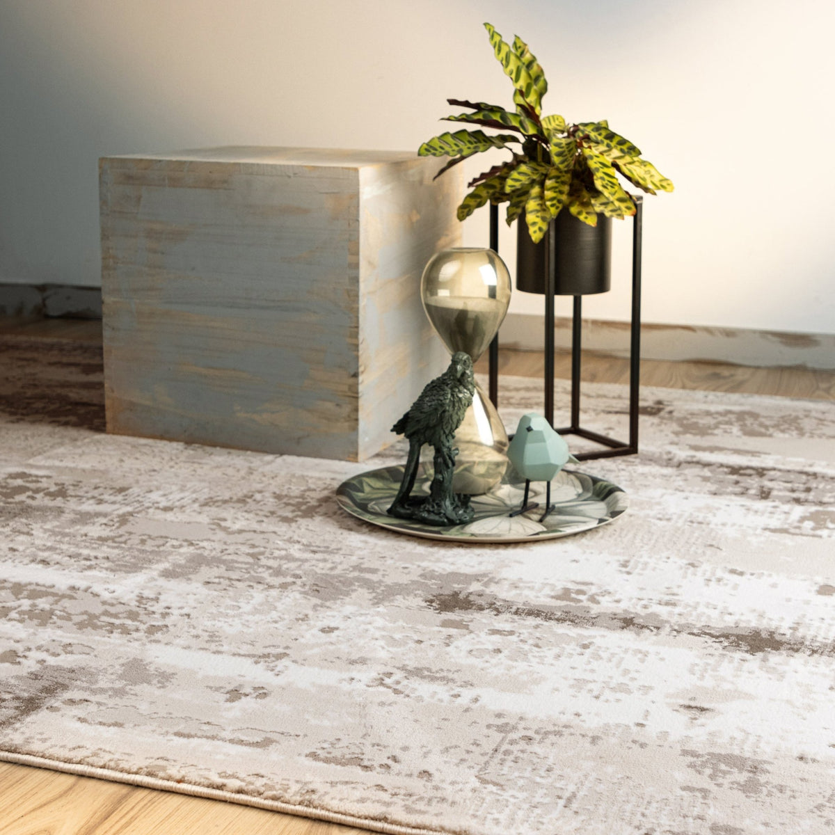 Vloerkleed My Phoenix 124 taupe – machinegeweven en zacht - Lalee.Avenue