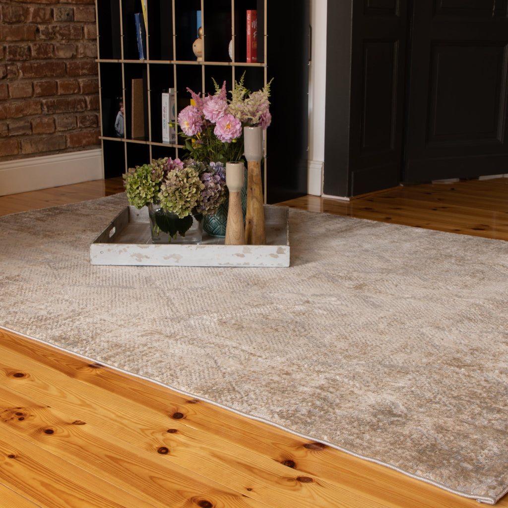 Vloerkleed My Salsa 694 taupe – machinegeweven en zacht - Lalee.Avenue