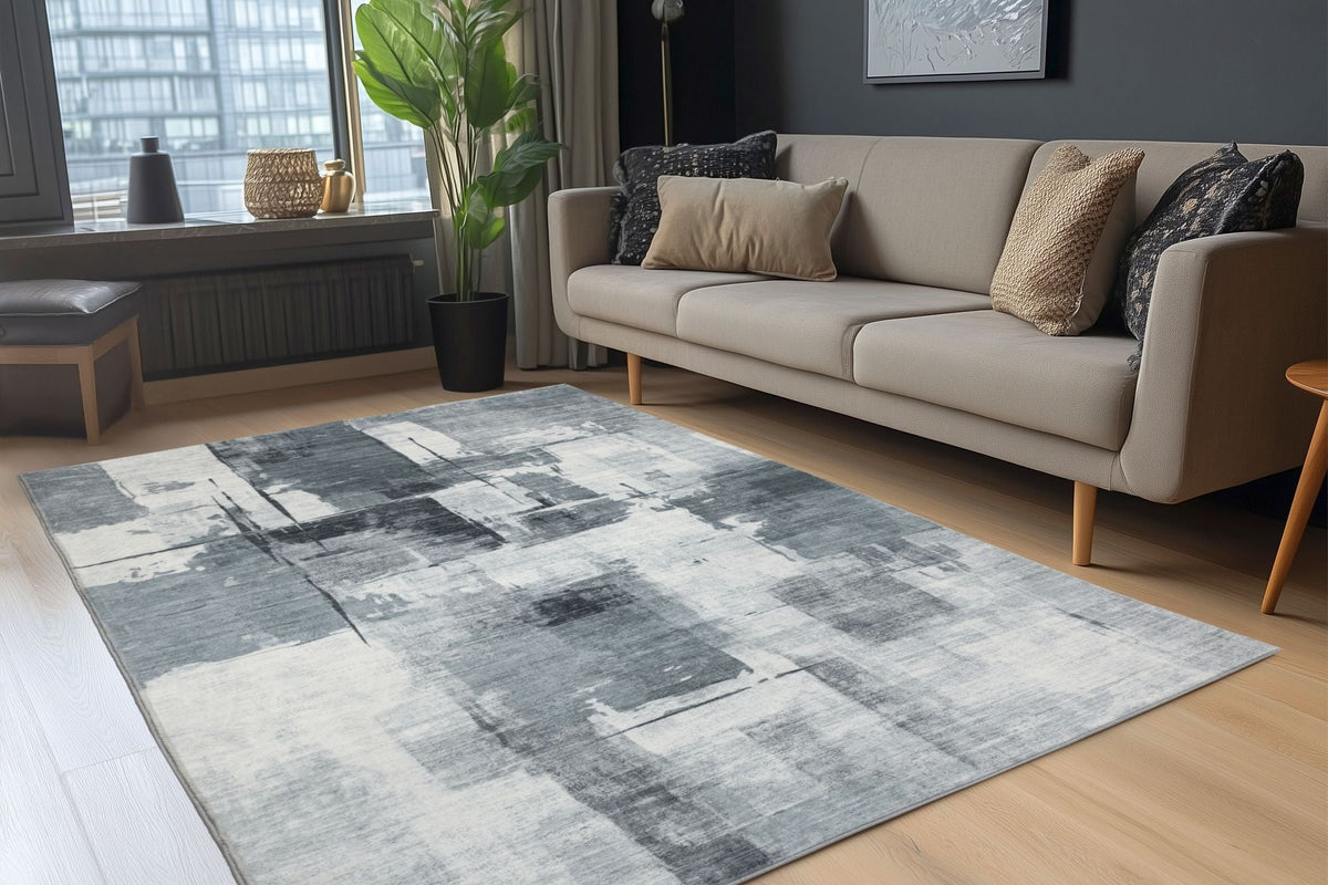Vloerkleed Posh 300 grijs – machinegeweven en zacht - Lalee.Avenue
