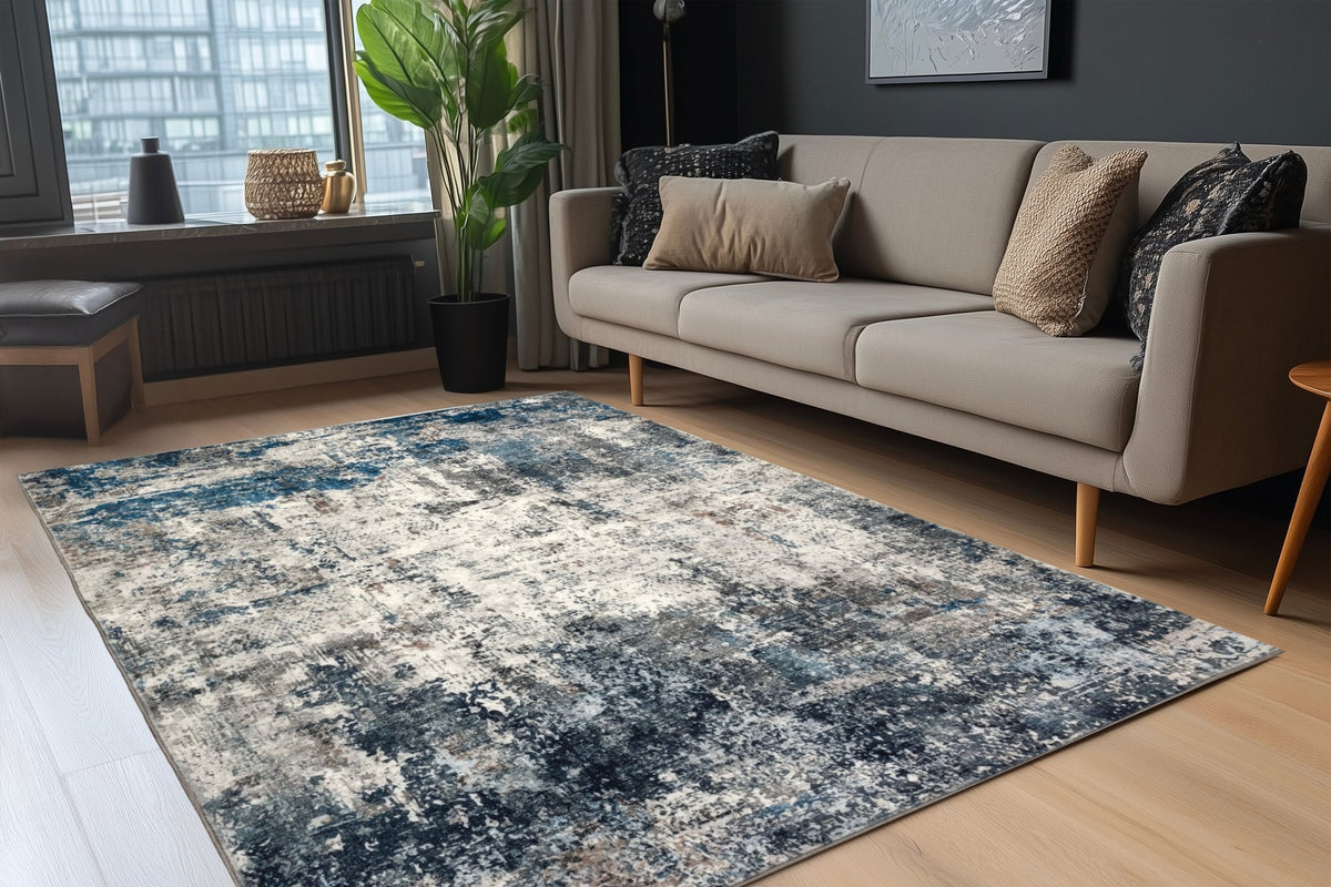 Vloerkleed Posh 303 blauw – machinegeweven en zacht - Lalee.Avenue